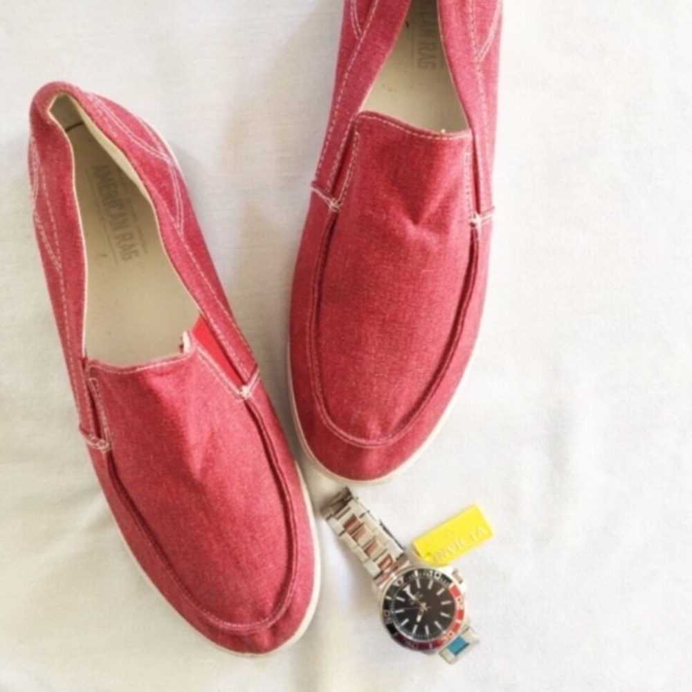 American Rag | Red Canvas Slip On Shoes